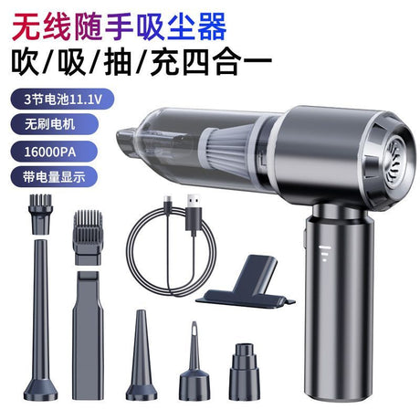 Portable Wireless Vacuum Cleaner 20000PA Vacuum 4-In-1 Vacuum Hand-Held - Purple - Size Brush - less motor with three - gear adjustment and power display