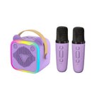 Mini Cat Ear Karaoke Machine Wireless Microphones USB Rechargeable RGB Party - Barbie pink - Size 01