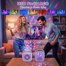 Mini Cat Ear Karaoke Machine Wireless Microphones USB Rechargeable RGB Party - Blue - Size 01