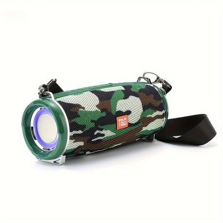 Portable Wireless Speaker Bluetooth Speaker Flashing LED Lights Party Speaker - Black - Size 01