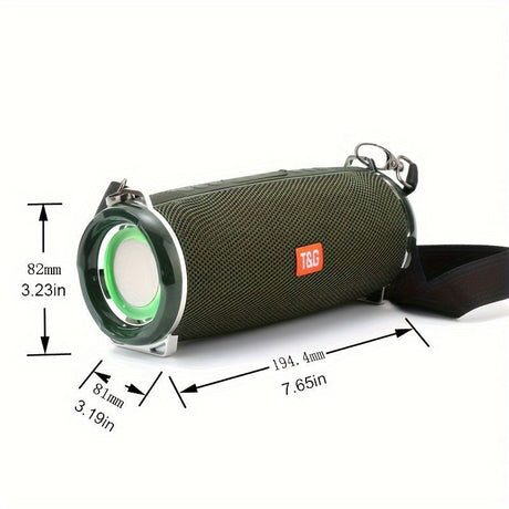 Portable Wireless Speaker Bluetooth Speaker Flashing LED Lights Party Speaker - Black - Size 01