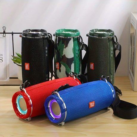 Portable Wireless Speaker Bluetooth Speaker Flashing LED Lights Party Speaker - Camouflage - Size 01