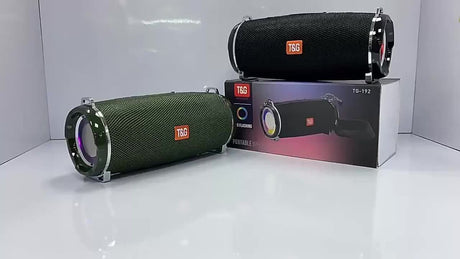 Portable Wireless Speaker Bluetooth Speaker Flashing LED Lights Party Speaker - Green - Size 01