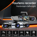 4-Camera Dash Cam 1080P Full-HD Dash Cam Car Dash Cam With 64GB Memory Card - Black - Size 01