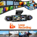 4-Camera Dash Cam 1080P Full-HD Dash Cam Car Dash Cam With 64GB Memory Card - Black - Size 01
