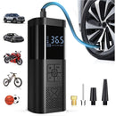Black Portable Car Tire Inflator 150PSI Inflator Digital Tire Pressure Gauge LED