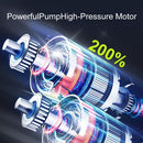 Black Portable Car Tire Inflator 150PSI Inflator Digital Tire Pressure Gauge LED