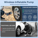 Black Portable Car Tire Inflator 150PSI Inflator Digital Tire Pressure Gauge LED