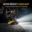 Black CaRSun Tire Inflator Portable Air Compressor LED Light Tire Inflator DC 12V