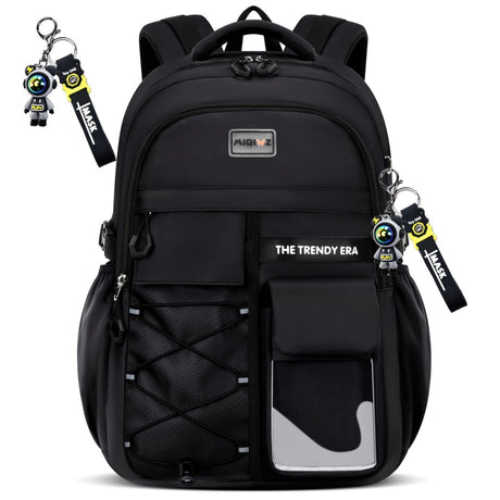 Teenager Backpack Safe Materials Backpack Multiple Compartments Backpack Ample - Black - Size 47-34CM