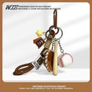 Miu-Style Baseball-Themed Couple Bag & Key Chain - baseball - Size 4