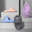 Ladies Shark Slippers Glowing Glitter Slippers Quick-Dry Slippers Non-Slip EVA - Blue - Size 41