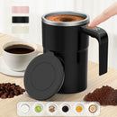 Self-Stirring Coffee Mug Automatic Stir Mug LED Temperature Mug Rechargeable - Black - Size 380ML
