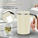 Self-Stirring Coffee Mug Automatic Stir Mug LED Temperature Mug Rechargeable - Pink - Size 380ML