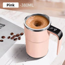Self-Stirring Coffee Mug Automatic Stir Mug LED Temperature Mug Rechargeable - White - Size 380ML