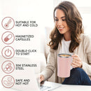 Self-Stirring Coffee Mug Automatic Stir Mug LED Temperature Mug Rechargeable - White - Size 380ML