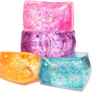 3-piece set, stress relieving simulation ice cube squeezer, popular malt sugar slow rebound cube, high transparency creative venting toy, color random