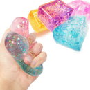 3-piece set, stress relieving simulation ice cube squeezer, popular malt sugar slow rebound cube, high transparency creative venting toy, color random