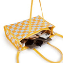 "Yuanqi Checkerboard" Warm Yellow tote bag | Two-in-one handbag and cross-body bag, can hold sunshine and trivial matters, the first choice for energetic commuting