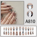 12 boxes / 288 pieces, white light luxury fashion French ins style flash sweet cool simple empress spicy girl new spring wear nail set