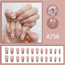 12 boxes / 288 pieces, white light luxury fashion French ins style flash sweet cool simple empress spicy girl new spring wear nail set