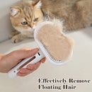 3-in-1 automatic cleaning steam pet brush - anti-static, suitable for long-haired and short-haired cats and dogs grooming tools, remove loose hair and reduce shedding
