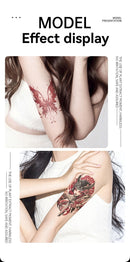 8 new colorful half-arm tattoo stickers, anime colorful waterproof resin one-time tattoo stickers