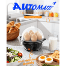 Electric steamed egg cooker | One-touch operation, quick and easy to prevent mistakes, easy to clean, black - PVC material, 220V- 240V power supply, Australian plug