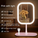 LED makeup mirror, lighted sink mirror, 3-light mode lighting makeup mirror, touch control, portable stand and foldable compact mirror, Light makeup table, rechargeable battery, portable LED makeup mirror, women's Christmas gift, suitable for home / bedro