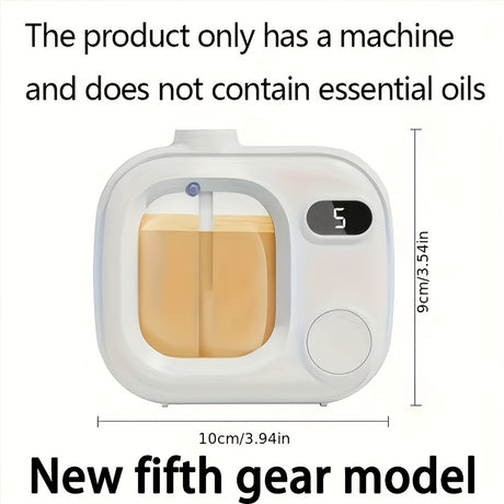 One-button switch, five adjustable intelligent aromatherapy diffuser - suitable for essential oils / perfumes, 500mAh rechargeable battery, USB charging, indoor air freshener, long-lasting home fragrance, smart diffuser with 5 adjustable timer, 500mAh USB