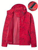Plus Size Women'S Jacket Spring Autumn Outdoor Coat Detachable Hood Jacket - Black - Size M(AU M/EU48)
