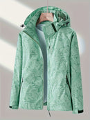 Plus Size Women'S Jacket Spring Autumn Outdoor Coat Detachable Hood Jacket - Black - Size XL(AU XL/EU52)
