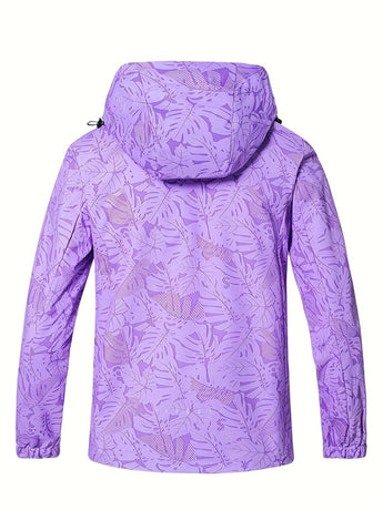 Plus Size Women'S Jacket Spring Autumn Outdoor Coat Detachable Hood Jacket - Black - Size XL(AU XL/EU52)