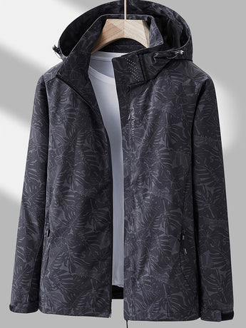 Plus Size Women'S Jacket Spring Autumn Outdoor Coat Detachable Hood Jacket - Pink - Size 3XL(AU 3XL/EU56)