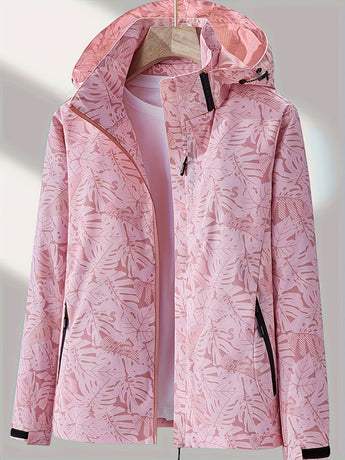 Plus Size Women'S Jacket Spring Autumn Outdoor Coat Detachable Hood Jacket - White - Size S(AU S/EU46)