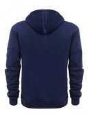 Unisex Hoodie Zip-Up Hoodie Autumn Winter Jacket Fleece Jacket Outdoor Training - Black - Size M(AU M/EU48)