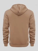 Unisex Hoodie Zip-Up Hoodie Autumn Winter Jacket Fleece Jacket Outdoor Training - Gray - Size M(AU M/EU48)