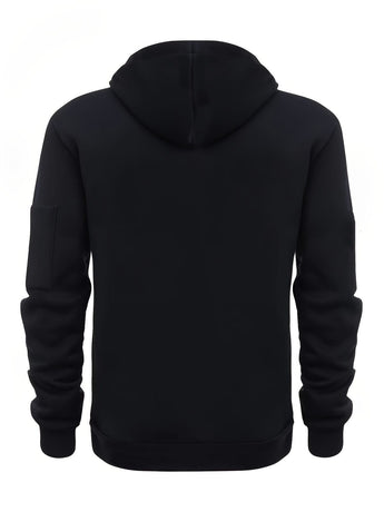Unisex Hoodie Zip-Up Hoodie Autumn Winter Jacket Fleece Jacket Outdoor Training - Gray - Size XL(AU XL/EU52)