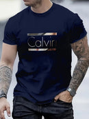 Men'S Casual T-Shirt Short Sleeve Tee Polyester Round Neck Lightweight Everyday - Green - Size 4XL(AU 4XL/EU58)