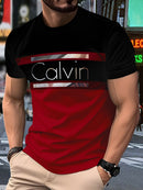 Men'S Casual T-Shirt Short Sleeve Tee Polyester Round Neck Lightweight Everyday - Green - Size S(AU S/EU46)