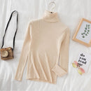 Turtleneck Sweater Women'S Winter Top Thermal Base Layer High Neck Knit - Camel - Size M(AU M/EU48)
