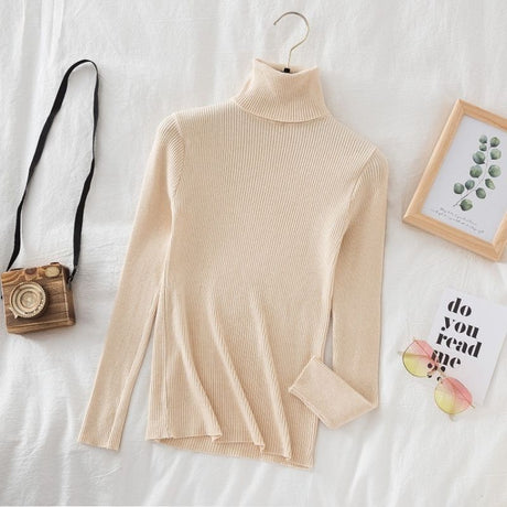 Turtleneck Sweater Women'S Winter Top Thermal Base Layer High Neck Knit - Dark Green - Size L(AU L/EU50)