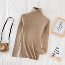 Turtleneck Sweater Women'S Winter Top Thermal Base Layer High Neck Knit - Dark Green - Size M(AU M/EU48)