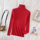 Turtleneck Sweater Women'S Winter Top Thermal Base Layer High Neck Knit - Dark Green - Size M(AU M/EU48)