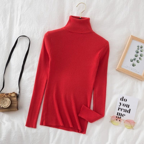 Turtleneck Sweater Women'S Winter Top Thermal Base Layer High Neck Knit - Khaki - Size L(AU L/EU50)