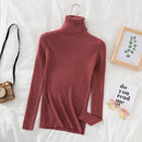 Turtleneck Sweater Women'S Winter Top Thermal Base Layer High Neck Knit - Purple - Size M(AU M/EU48)