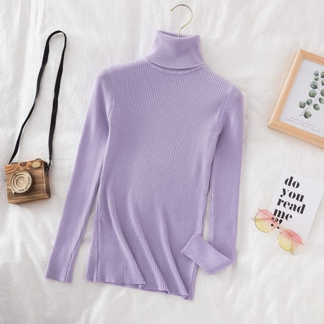 Turtleneck Sweater Women'S Winter Top Thermal Base Layer High Neck Knit - Red - Size M(AU M/EU48)