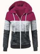 3d Print Hoodie Autumn Hoodie Casual Zip Hoodie Loose Sweatshirt Streetwear - Burgundy - Size XL(AU XL/EU52)