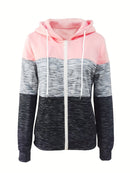 3d Print Hoodie Autumn Hoodie Casual Zip Hoodie Loose Sweatshirt Streetwear - Pink - Size 2XL(AU 2XL/EU54)
