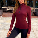 Women'S Turtleneck Top Black High Neck Top Slim Fit Knitwear Winter Layering - Coffee - Size M(AU M/EU48)